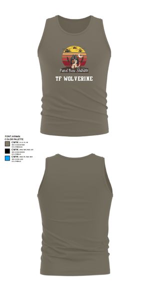 Tank Top, TF Wolverine, Army, Teamtime, Team time, sublimation, custom sports apparel, team uniforms, spirit wear, spiritwear, sports uniforms, custom shirts, team store, custom team store, fundraiser sports, apparel fundraiser