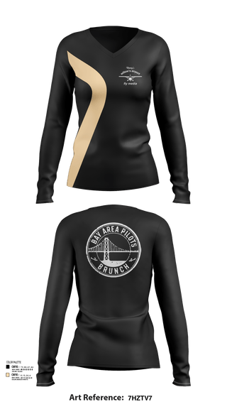 Womens Long Sleeve Vneck Shirt, Fly media, , Teamtime, Team time, sublimation, custom sports apparel, team uniforms, spirit wear, spiritwear, sports uniforms, custom shirts, team store, custom team store, fundraiser sports, apparel fundraiser