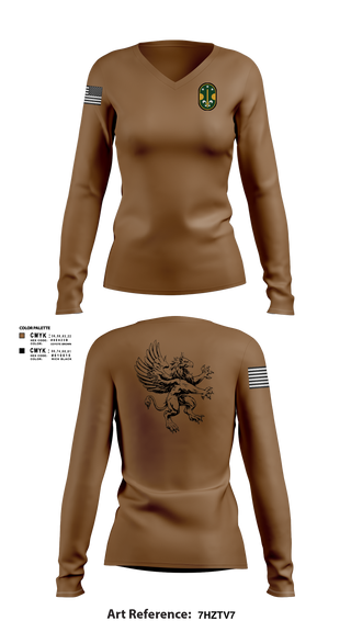 Womens Long Sleeve Vneck Shirt, 3rd Platoon Gryphons, , Teamtime, Team time, sublimation, custom sports apparel, team uniforms, spirit wear, spiritwear, sports uniforms, custom shirts, team store, custom team store, fundraiser sports, apparel fundraiser