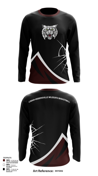 Logan-Rogersville Wildcats 82535935 Long Sleeve Performance Shirt 132