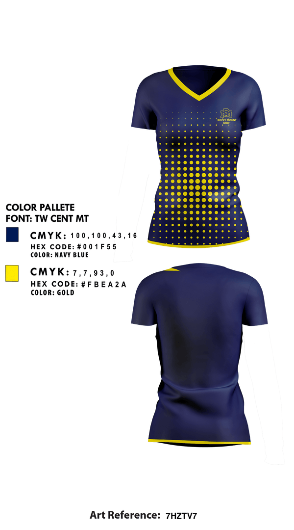 Womens Short Sleeve Vneck Shirt, Rocky Mount High School Golf, Golf, Teamtime, Team time, sublimation, custom sports apparel, team uniforms, spirit wear, spiritwear, sports uniforms, custom shirts, team store, custom team store, fundraiser sports, apparel fundraiser