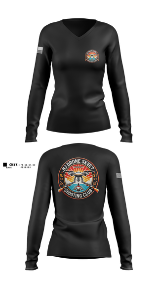 Womens Long Sleeve Vneck Shirt, New Jersey State Police, Police, Teamtime, Team time, sublimation, custom sports apparel, team uniforms, spirit wear, spiritwear, sports uniforms, custom shirts, team store, custom team store, fundraiser sports, apparel fundraiser