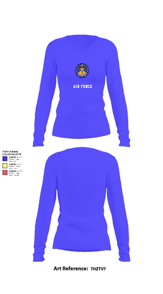 Women's Long Sleeve Vneck Shirt, 36th Tac Fighter Wing, Air Force, Teamtime, Team time, sublimation, custom sports apparel, team uniforms, spirit wear, spiritwear, sports uniforms, custom shirts, team store, custom team store, fundraiser sports, apparel fundraiser
