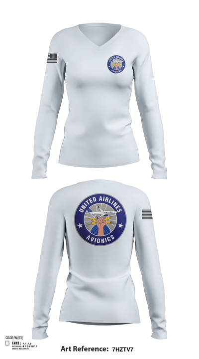 482FW 16916372 Women's Long Sleeve V-neck Shirt - 103
