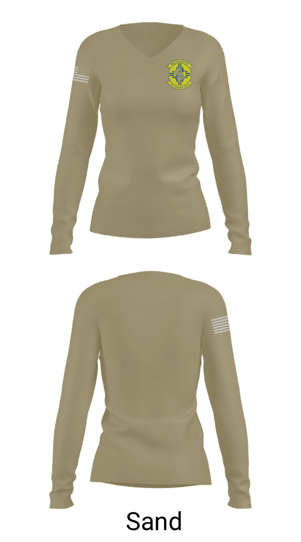 Women's Long Sleeve Vneck Shirt, 49 COMPTROLLER SQUADRON, , Teamtime, Team time, sublimation, custom sports apparel, team uniforms, spirit wear, spiritwear, sports uniforms, custom shirts, team store, custom team store, fundraiser sports, apparel fundraiser