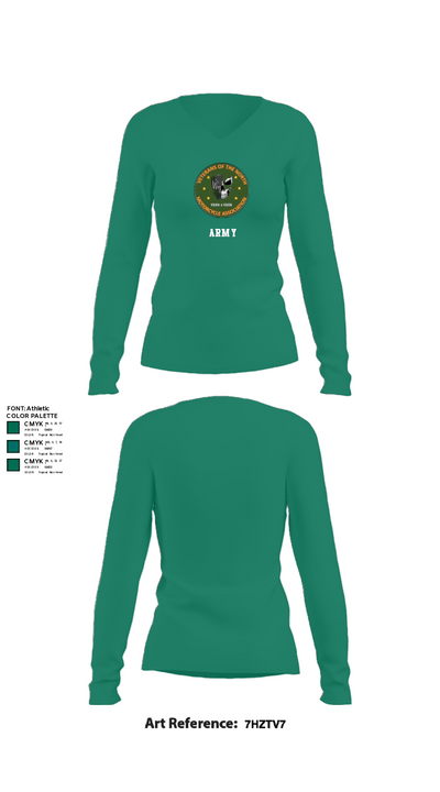Veterans of the North 96790604 Women's Long Sleeve V-neck Shirt - 22