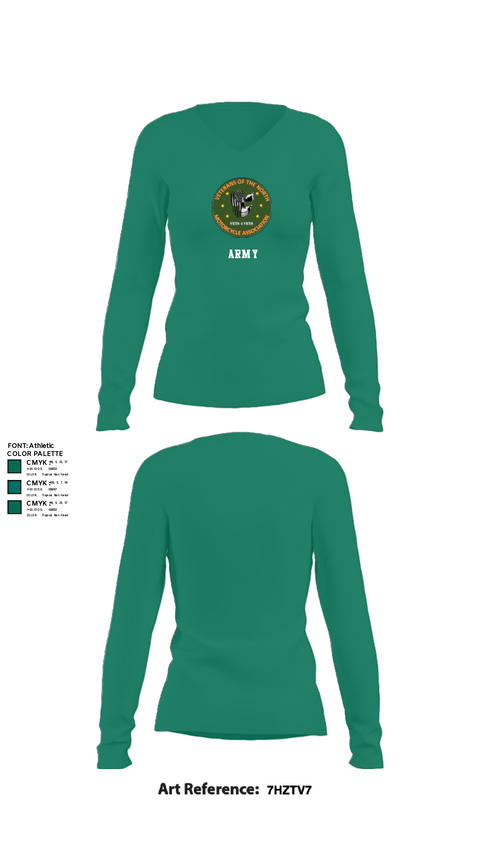 Women's Long Sleeve Vneck Shirt, Veterans of the North, , Teamtime, Team time, sublimation, custom sports apparel, team uniforms, spirit wear, spiritwear, sports uniforms, custom shirts, team store, custom team store, fundraiser sports, apparel fundraiser