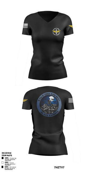 Women's Short Sleeve Vneck Shirt, Bravo Company, 2-13th AVN REGT, Army, Teamtime, Team time, sublimation, custom sports apparel, team uniforms, spirit wear, spiritwear, sports uniforms, custom shirts, team store, custom team store, fundraiser sports, apparel fundraiser