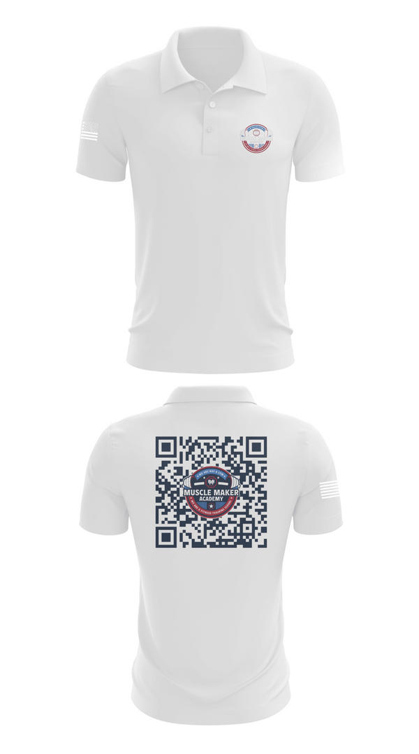 Short Sleeve Performance Polo, Muscle Maker Academy, , Teamtime, Team time, sublimation, custom sports apparel, team uniforms, spirit wear, spiritwear, sports uniforms, custom shirts, team store, custom team store, fundraiser sports, apparel fundraiser