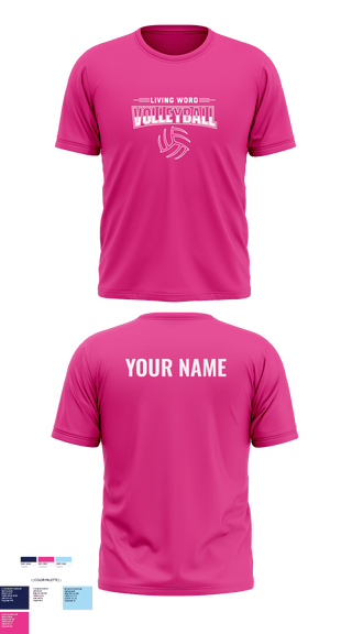 Short Sleeve Performance Shirt, Living Word Academy Volleyball, Women's Volleyball, Teamtime, Team time, sublimation, custom sports apparel, team uniforms, spirit wear, spiritwear, sports uniforms, custom shirts, team store, custom team store, fundraiser sports, apparel fundraiser