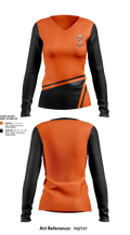 Coalinga High School Band 61572402 Women's Long Sleeve V-neck Shirt - 1
