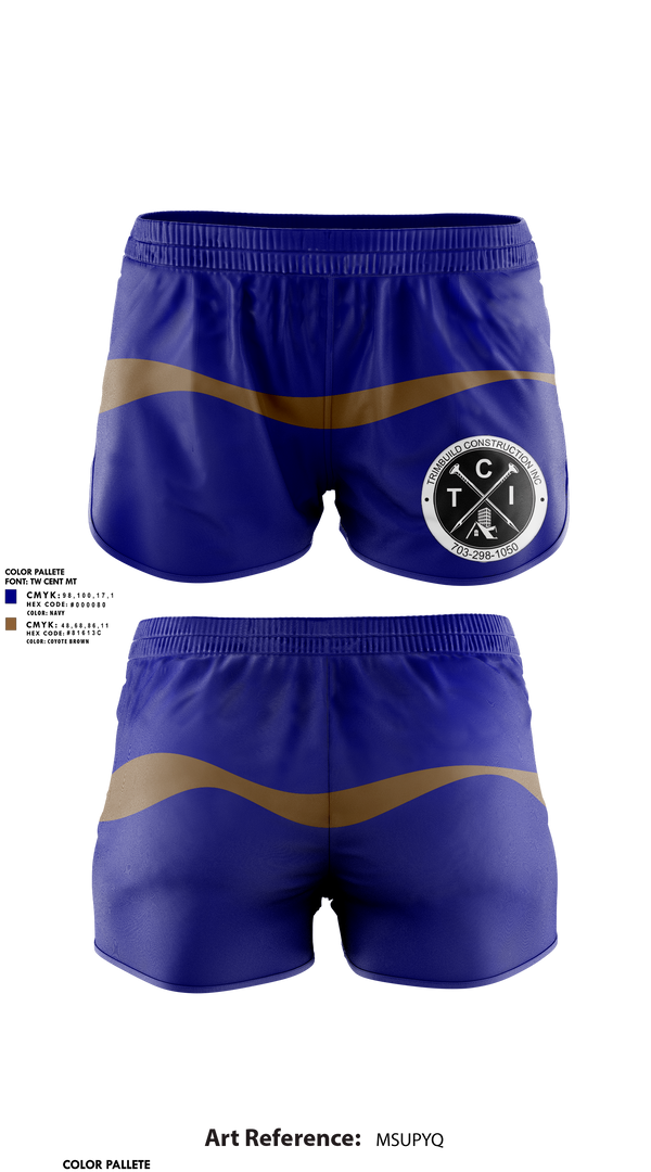 Womens Shorts, Trimbuild Construction, Inc., , Teamtime, Team time, sublimation, custom sports apparel, team uniforms, spirit wear, spiritwear, sports uniforms, custom shirts, team store, custom team store, fundraiser sports, apparel fundraiser