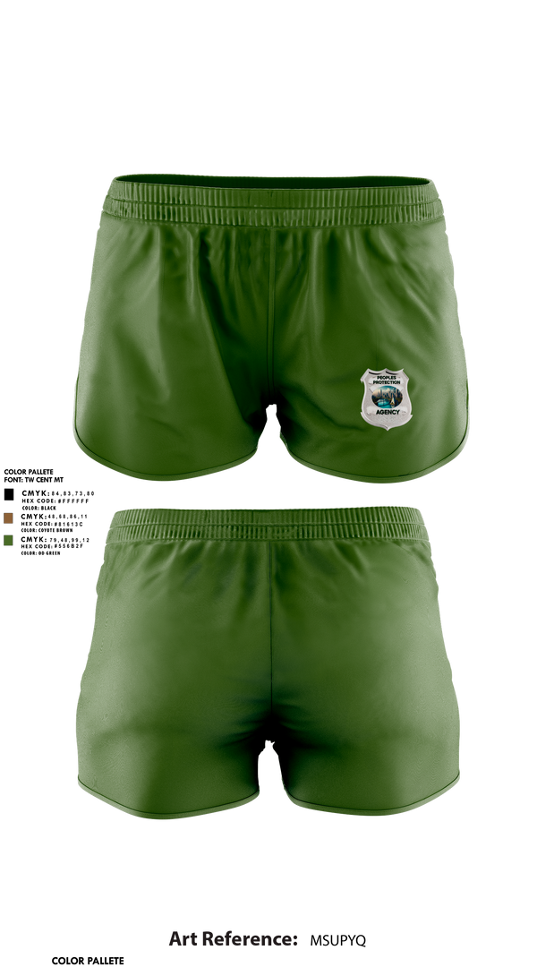 Womens Shorts, Peoples Protection Agency, LLC, , Teamtime, Team time, sublimation, custom sports apparel, team uniforms, spirit wear, spiritwear, sports uniforms, custom shirts, team store, custom team store, fundraiser sports, apparel fundraiser