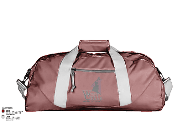 Duffle Bag, West Creek High School Cross Country, Cross Country, Teamtime, Team time, sublimation, custom sports apparel, team uniforms, spirit wear, spiritwear, sports uniforms, custom shirts, team store, custom team store, fundraiser sports, apparel fundraiser