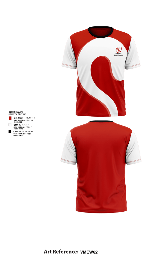 Short Sleeve Performance Shirt, Winfield High School Basketball, Men's Basketball, Teamtime, Team time, sublimation, custom sports apparel, team uniforms, spirit wear, spiritwear, sports uniforms, custom shirts, team store, custom team store, fundraiser sports, apparel fundraiser