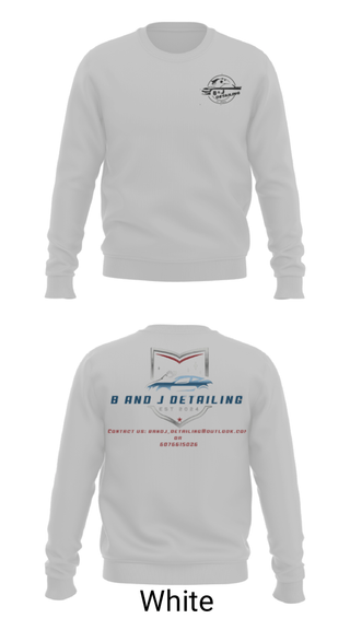 Crew Neck Sweatshirt, B and J Detailing, , Teamtime, Team time, sublimation, custom sports apparel, team uniforms, spirit wear, spiritwear, sports uniforms, custom shirts, team store, custom team store, fundraiser sports, apparel fundraiser