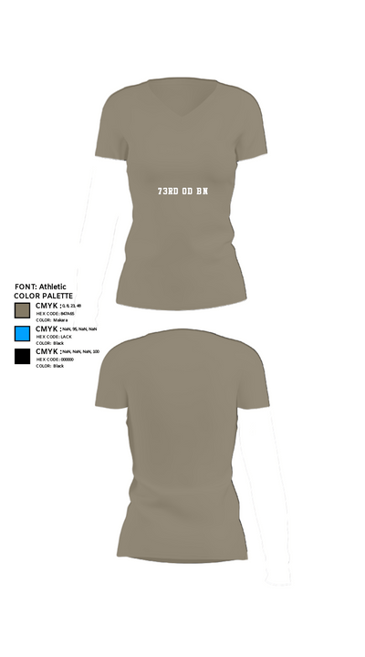 73rd OD Bn 23149866 Women's Short Sleeve V-neck Shirt - 64