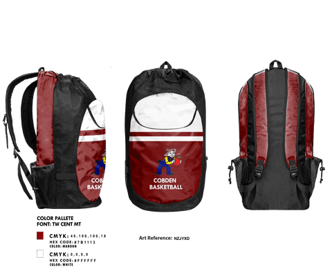 Gear Bag, Cobden High School Basketball, Men's Basketball, Teamtime, Team time, sublimation, custom sports apparel, team uniforms, spirit wear, spiritwear, sports uniforms, custom shirts, team store, custom team store, fundraiser sports, apparel fundraiser