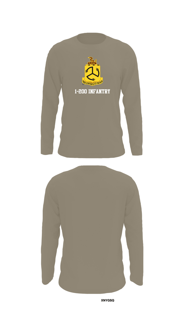 Long Sleeve Performance Shirt, 1-200 Infantry, National Guard, Teamtime, Team time, sublimation, custom sports apparel, team uniforms, spirit wear, spiritwear, sports uniforms, custom shirts, team store, custom team store, fundraiser sports, apparel fundraiser
