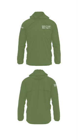 Windbreaker, Delta Troop Blue Tigers, Army, Teamtime, Team time, sublimation, custom sports apparel, team uniforms, spirit wear, spiritwear, sports uniforms, custom shirts, team store, custom team store, fundraiser sports, apparel fundraiser
