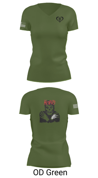 Womens Short Sleeve Vneck Shirt, 3rd squad, Army, Teamtime, Team time, sublimation, custom sports apparel, team uniforms, spirit wear, spiritwear, sports uniforms, custom shirts, team store, custom team store, fundraiser sports, apparel fundraiser