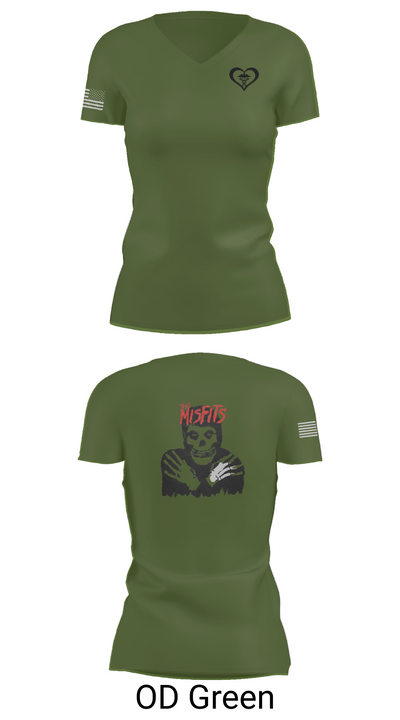 3rd squad 34801732 Women's Short Sleeve V-neck Shirt - 48