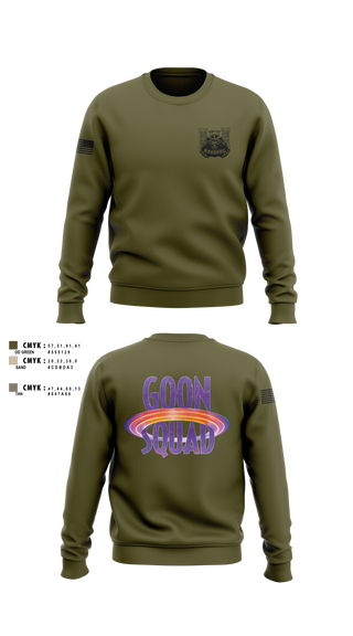Crew Neck Sweatshirt, GOON SQUAD, Army, Teamtime, Team time, sublimation, custom sports apparel, team uniforms, spirit wear, spiritwear, sports uniforms, custom shirts, team store, custom team store, fundraiser sports, apparel fundraiser