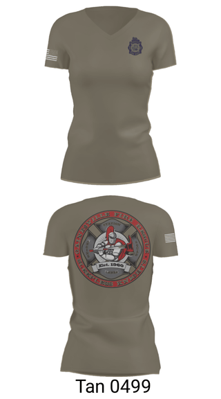 Womens Short Sleeve Vneck Shirt, GFR Station 3, Fire Department, Teamtime, Team time, sublimation, custom sports apparel, team uniforms, spirit wear, spiritwear, sports uniforms, custom shirts, team store, custom team store, fundraiser sports, apparel fundraiser