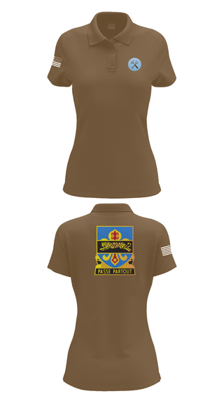Womens Short Sleeve Performance Polo, HHD, 415th Military Intelligence Battalion, National Guard, Teamtime, Team time, sublimation, custom sports apparel, team uniforms, spirit wear, spiritwear, sports uniforms, custom shirts, team store, custom team store, fundraiser sports, apparel fundraiser