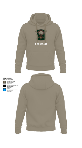 Hoodie, B-Co 122 ASB, Army, Teamtime, Team time, sublimation, custom sports apparel, team uniforms, spirit wear, spiritwear, sports uniforms, custom shirts, team store, custom team store, fundraiser sports, apparel fundraiser