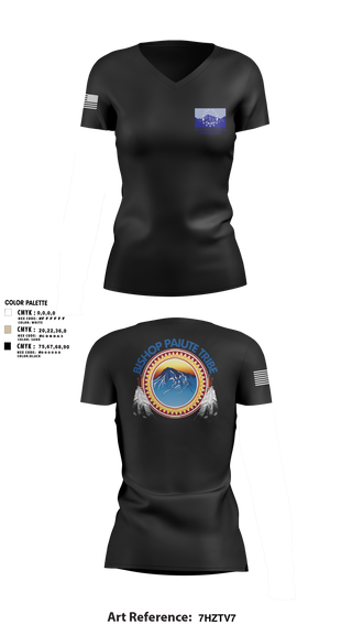 Womens Short Sleeve Vneck Shirt, Bishop Paiute EMO/ Hazardous Fiels Reduction, Fire Department, Teamtime, Team time, sublimation, custom sports apparel, team uniforms, spirit wear, spiritwear, sports uniforms, custom shirts, team store, custom team store, fundraiser sports, apparel fundraiser