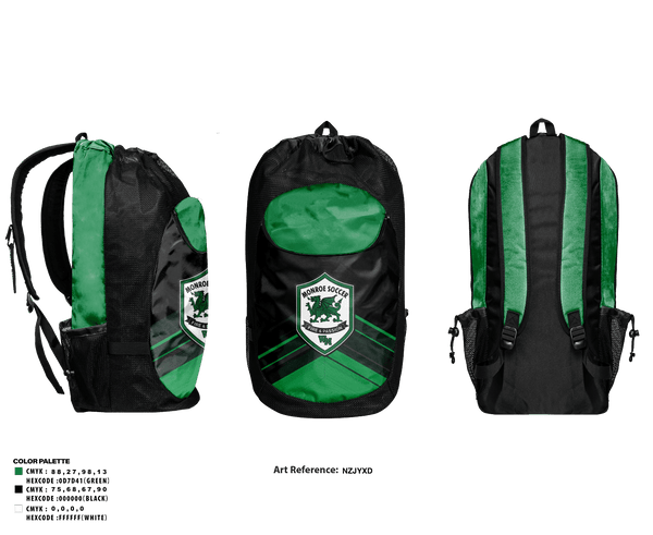 Gear Bag, William Monroe High School Soccer, Women's Soccer, Teamtime, Team time, sublimation, custom sports apparel, team uniforms, spirit wear, spiritwear, sports uniforms, custom shirts, team store, custom team store, fundraiser sports, apparel fundraiser