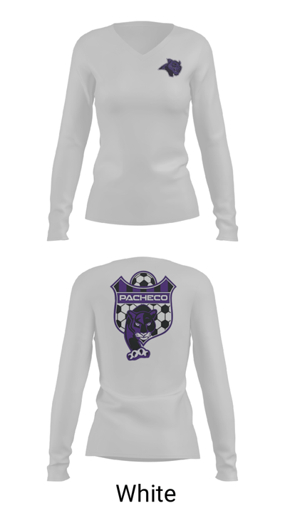 Pacheco High School Soccer 65224037 Women's Long Sleeve V-neck Shirt - 16