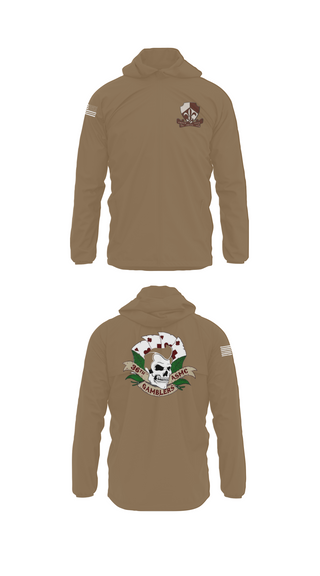 Windbreaker, Gamblers, Army, Teamtime, Team time, sublimation, custom sports apparel, team uniforms, spirit wear, spiritwear, sports uniforms, custom shirts, team store, custom team store, fundraiser sports, apparel fundraiser