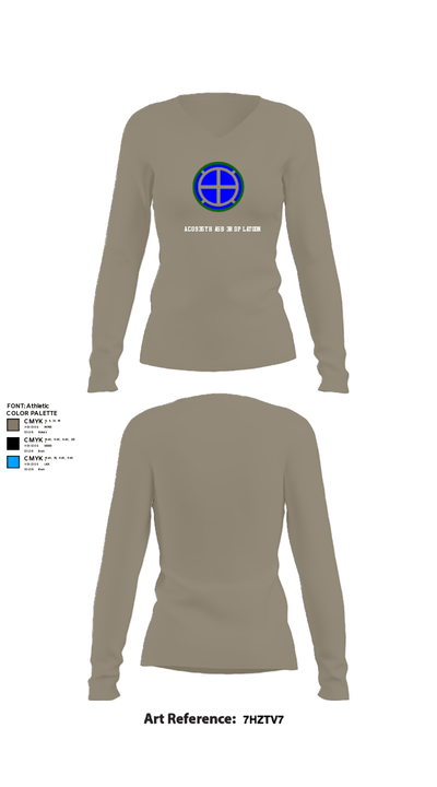 A co 935th ASB 3rd Platoon 87563624 Women's Long Sleeve V-neck Shirt - 59