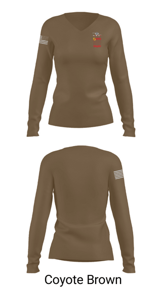 Women's Long Sleeve Vneck Shirt, 2-15, Army, Teamtime, Team time, sublimation, custom sports apparel, team uniforms, spirit wear, spiritwear, sports uniforms, custom shirts, team store, custom team store, fundraiser sports, apparel fundraiser