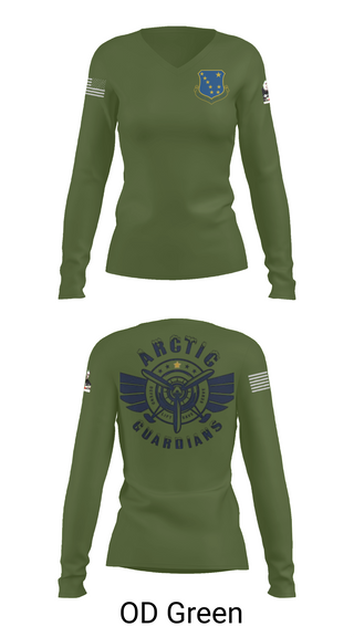 Womens Long Sleeve Vneck Shirt, 176th Medical Group, , Teamtime, Team time, sublimation, custom sports apparel, team uniforms, spirit wear, spiritwear, sports uniforms, custom shirts, team store, custom team store, fundraiser sports, apparel fundraiser