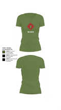 264 EN CO 72405798 Women's Short Sleeve V-neck Shirt - 44