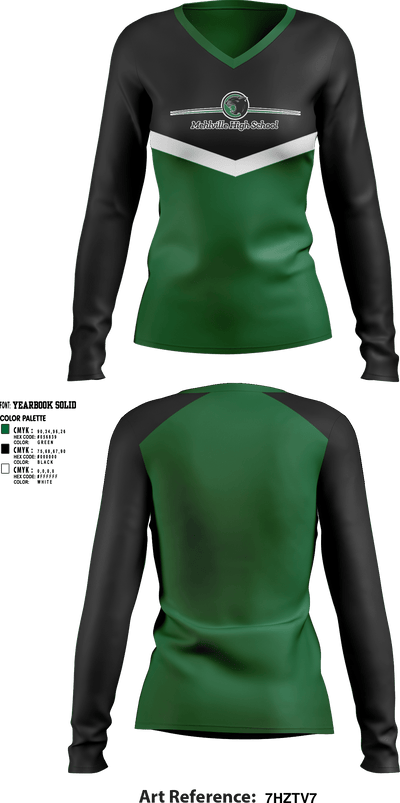Mehlville High School Cheers 48256465 Women's Long Sleeve V-neck Shirt - 1