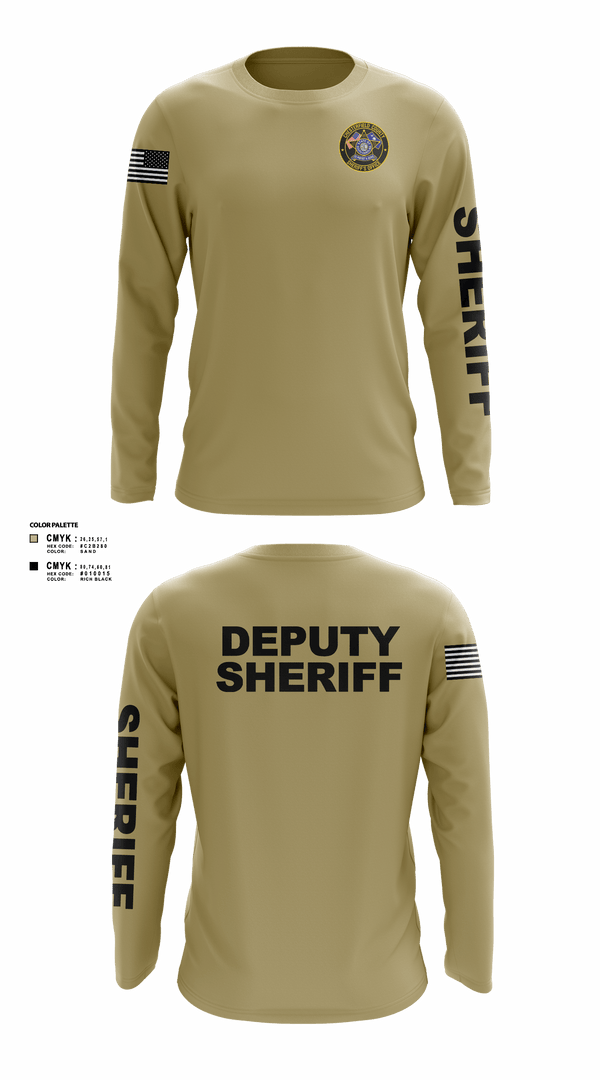 Long Sleeve Performance Shirt, Chesterfield County Sheriff Office, Police, Teamtime, Team time, sublimation, custom sports apparel, team uniforms, spirit wear, spiritwear, sports uniforms, custom shirts, team store, custom team store, fundraiser sports, apparel fundraiser