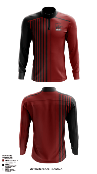 Quarter Zip Jacket, Ignacio High School Volleyball, Women's Volleyball, Teamtime, Team time, sublimation, custom sports apparel, team uniforms, spirit wear, spiritwear, sports uniforms, custom shirts, team store, custom team store, fundraiser sports, apparel fundraiser