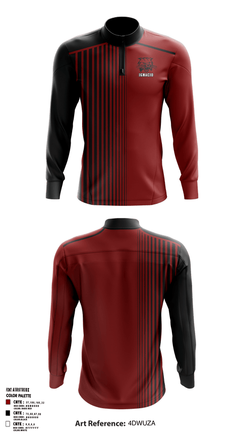 Quarter Zip Jacket, Ignacio High School Volleyball, Women's Volleyball, Teamtime, Team time, sublimation, custom sports apparel, team uniforms, spirit wear, spiritwear, sports uniforms, custom shirts, team store, custom team store, fundraiser sports, apparel fundraiser
