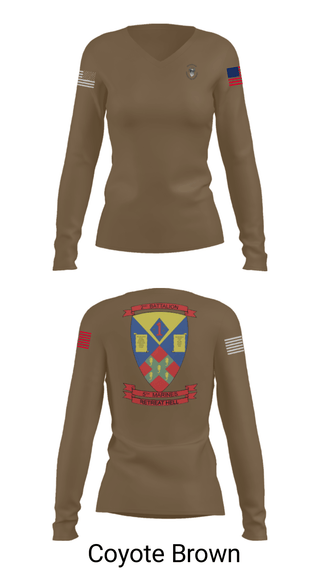 Women's Long Sleeve Vneck Shirt, 2nd battalion , 5th marines, Marines, Teamtime, Team time, sublimation, custom sports apparel, team uniforms, spirit wear, spiritwear, sports uniforms, custom shirts, team store, custom team store, fundraiser sports, apparel fundraiser