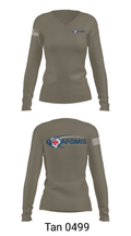 AFOMIS 39561369 Women's Long Sleeve V-neck Shirt - 77