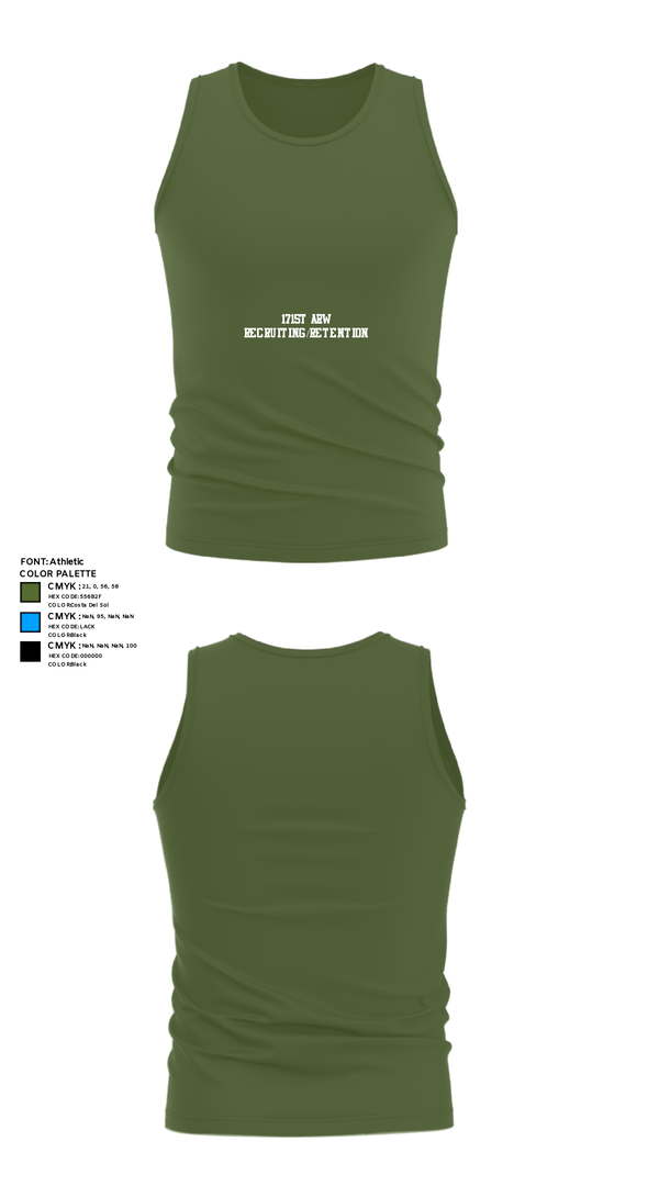 Tank Top, 171st ARW Recruiting/Retention, Air Force, Teamtime, Team time, sublimation, custom sports apparel, team uniforms, spirit wear, spiritwear, sports uniforms, custom shirts, team store, custom team store, fundraiser sports, apparel fundraiser