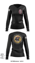 7th CST 5552337 Women's Long Sleeve V-neck Shirt -1 124