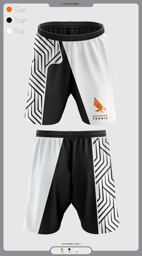 Athletic Shorts With Pockets, Mcdonogh Girls Tennis, Tennis, Teamtime, Team time, sublimation, custom sports apparel, team uniforms, spirit wear, spiritwear, sports uniforms, custom shirts, team store, custom team store, fundraiser sports, apparel fundraiser