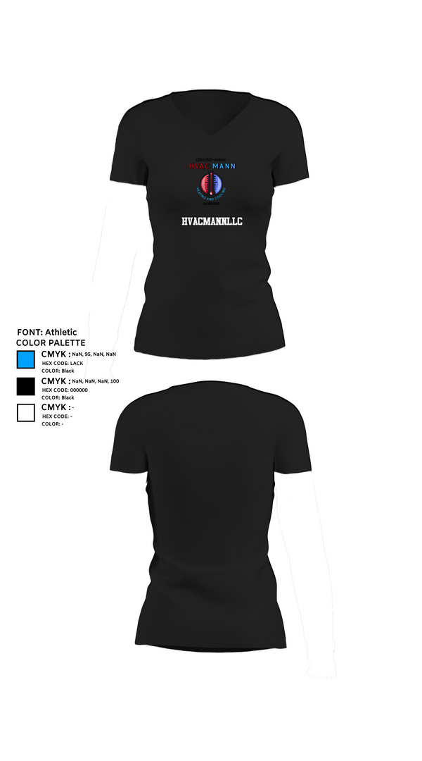 Womens Short Sleeve Vneck Shirt, Hvacmannllc, , Teamtime, Team time, sublimation, custom sports apparel, team uniforms, spirit wear, spiritwear, sports uniforms, custom shirts, team store, custom team store, fundraiser sports, apparel fundraiser
