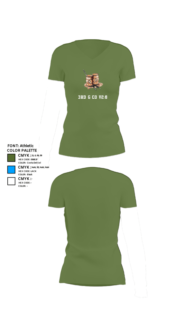 Womens Short Sleeve Vneck Shirt, 3rd G Co v2/8, Marines, Teamtime, Team time, sublimation, custom sports apparel, team uniforms, spirit wear, spiritwear, sports uniforms, custom shirts, team store, custom team store, fundraiser sports, apparel fundraiser