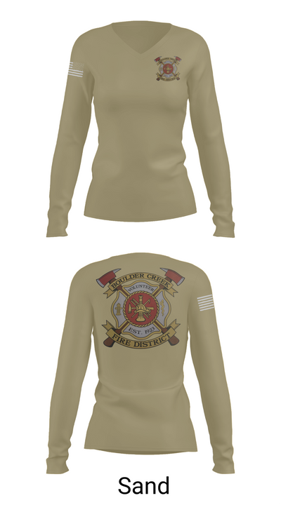 Boulder creek fire 92680239 Women's Long Sleeve V-neck Shirt - 97